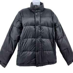 American Eagle Mens XS Gray Duck Down Puffer Jacket Coat Full Zip